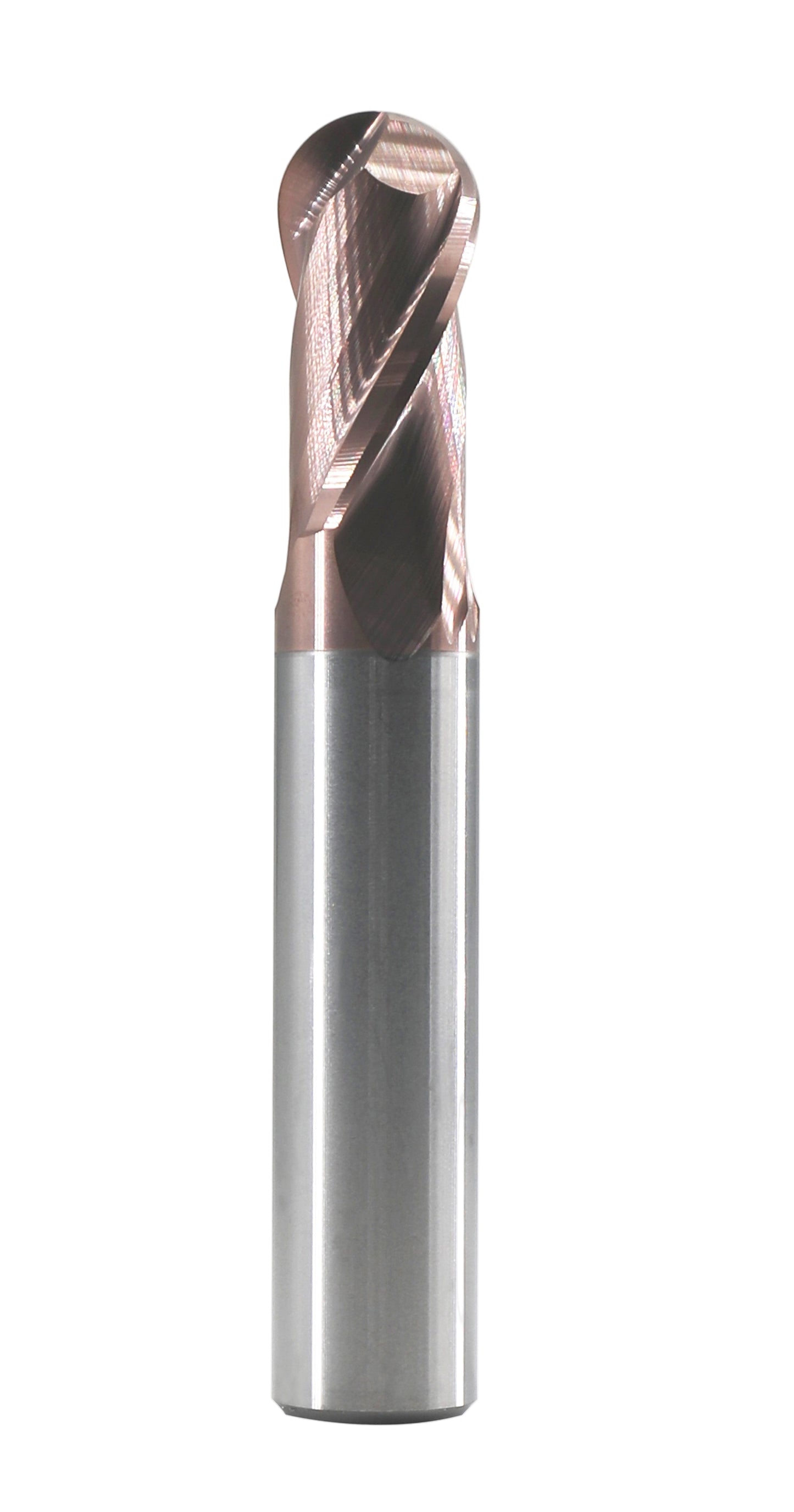 2 Flute Coated Universal Carbide Hi-Helix Ballnose Endmills